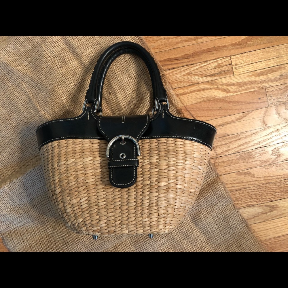Coach Straw Basket Weave Purse